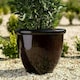 image 4 of Primrose Garden Round Flower Pot Recycled Planter Black 35 x 54 x 54 cm