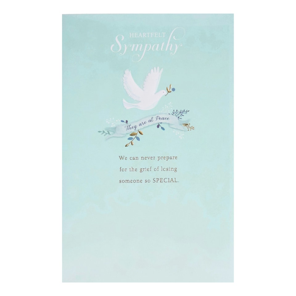 image 1 of Sympathy Card - Dove with Banner