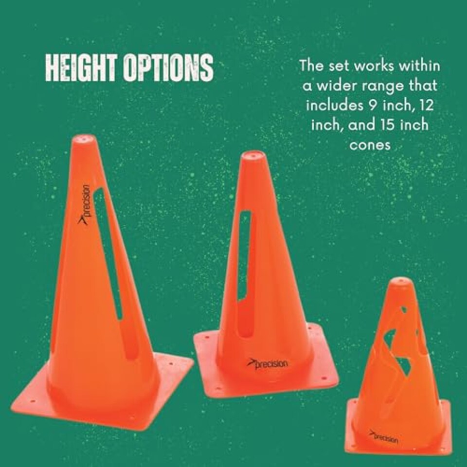image 1 of Precision Collapsible Vinyl Cones - Orange, 12 Inch