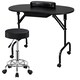 image 1 of Yaheetech Folding Manicure Table Black