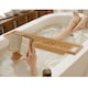 image 2 of Bamboo Bath Tub Caddy Tray Wooden Rack Shelf Organiser