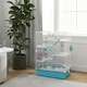 image 7 of PawHut 6 Tier Hamster Cage with Twin Tower and Accessories, Light Blue