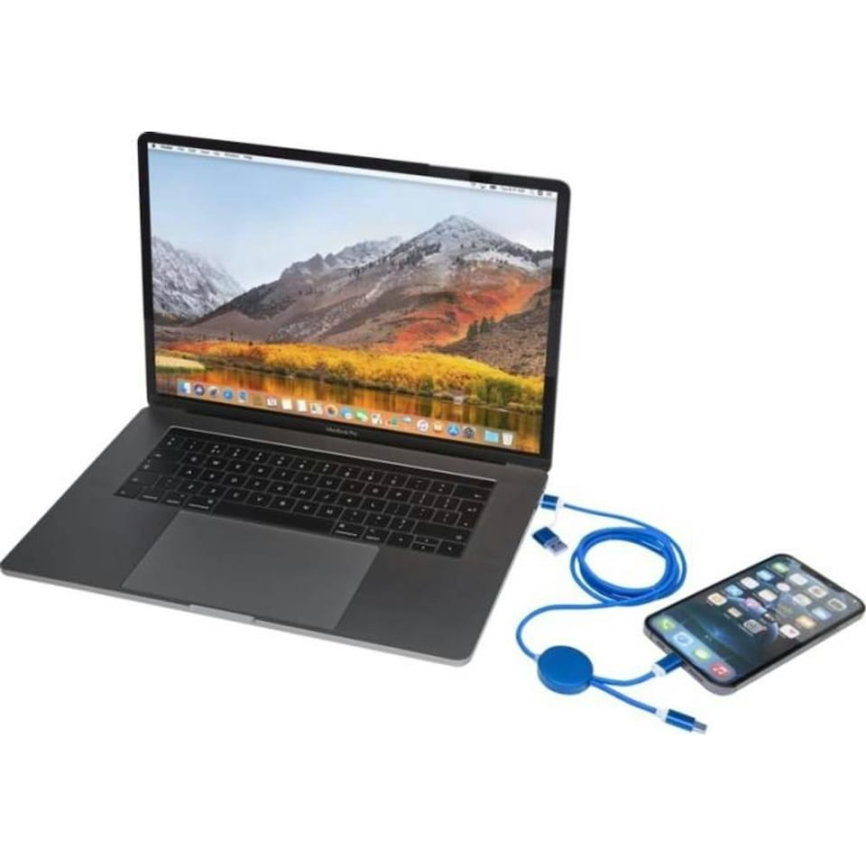 image 1 of Alasia Recycled Aluminium 5 in 1 Charging Cable - Royal Blue - One Size (UTPF4655)