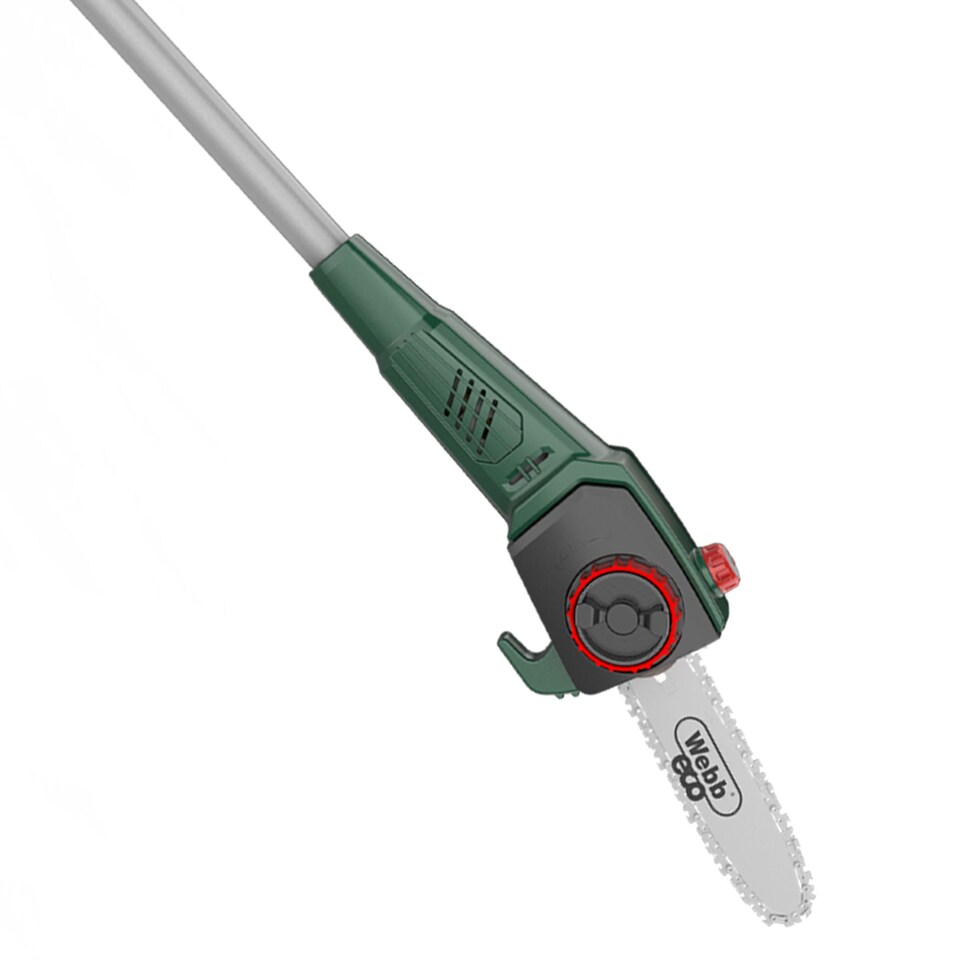 image 1 of Webb Eco 20V Long Reach Hedge Trimmer & Pruner with  2Ah Battery & Charger | Black