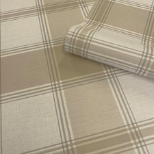 Carmella Check Beige Wallpaper Brown | Beige