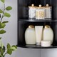 image 3 of VonHaus Shrewsbury Black Bathroom 3 Tier Corner Shelf