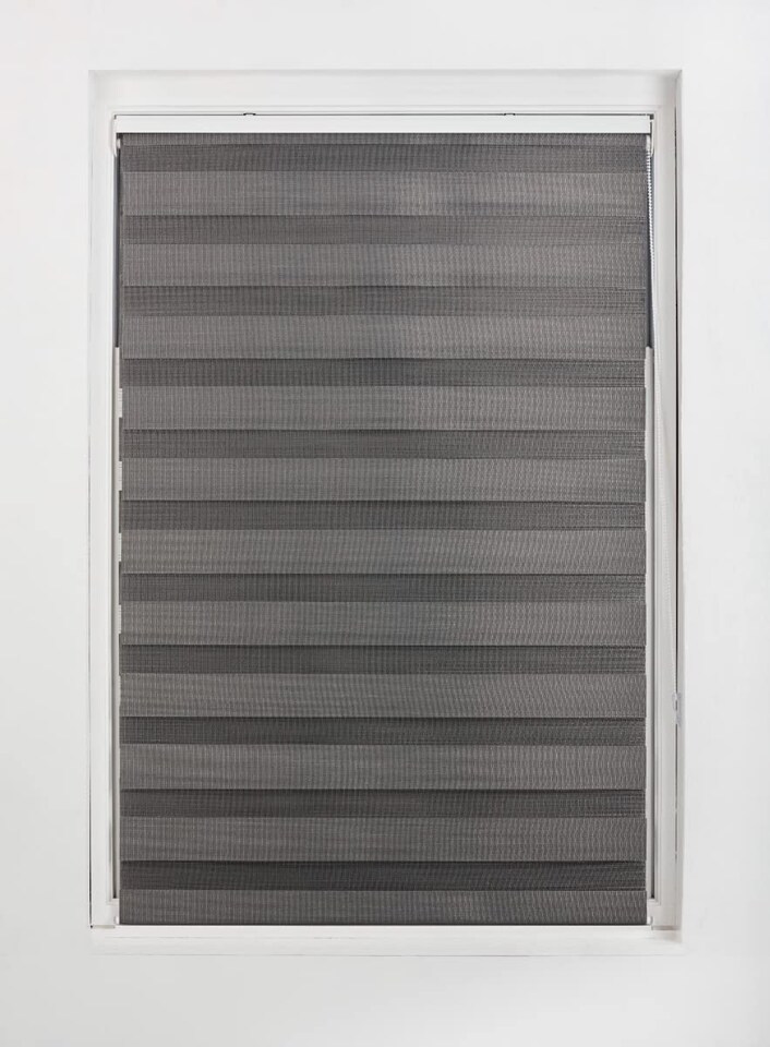 image 1 of Day and Night Zebra Roller Blind 235cm Wide x 210cm Long | Grey | Dark Grey