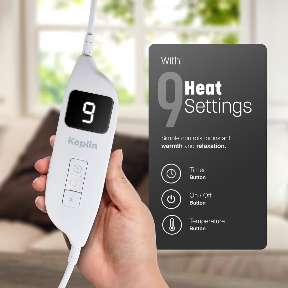 image 1 of Keplin Electric Foot Warmer with Adjustable Heat Settings and Timer