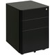 image 1 of Vinsetto 3-Drawer Mobile Filing Cabinet, Steel Lockable File Cabinet for A4, Legal, Letter, Compact Under Desk Storage Unit with Pre-Assembled Body Except Wheels for Home Office, 39 x 48 x 59cm, Black
