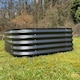 image 4 of Corrugated Metal Raised Bed Garden Vegetable Planter in Dark Grey - Pack of 2