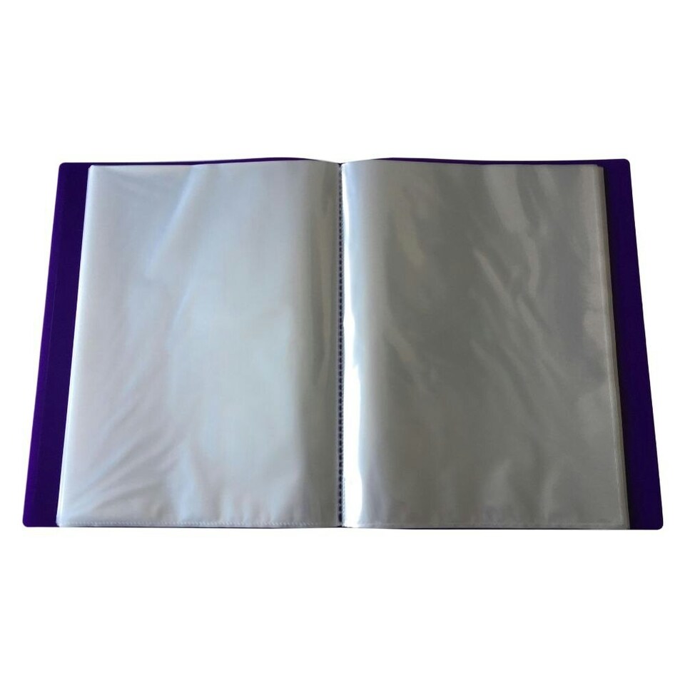 image 1 of A4 Purple Flexible Cover 80 Pocket Display Book