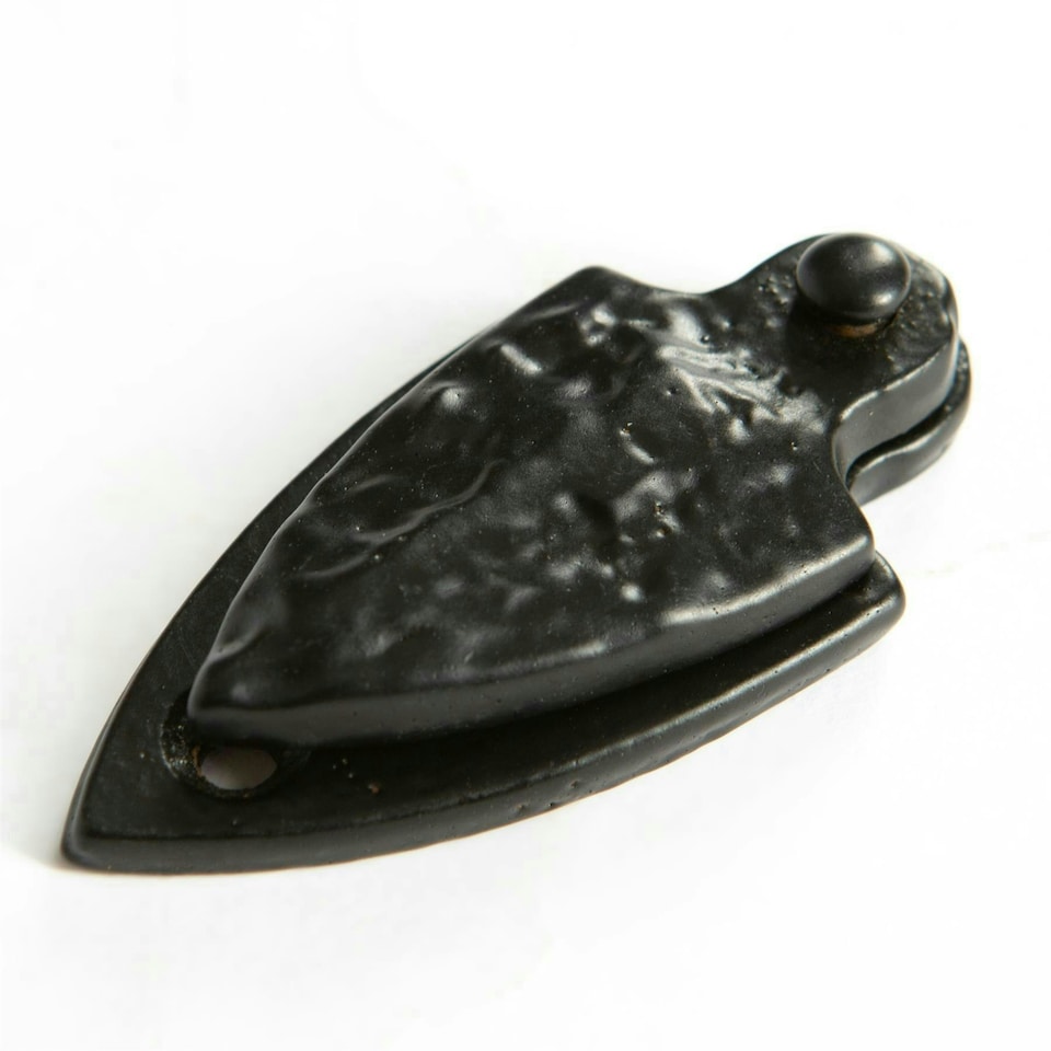 image 1 of Hammer & Tongs Arrowhead Escutcheon Plate with Cover - W30mm x H55mm - Black