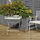 image 3 of Charles Bentley Wrought Decorative Iron Garden Side Table - White