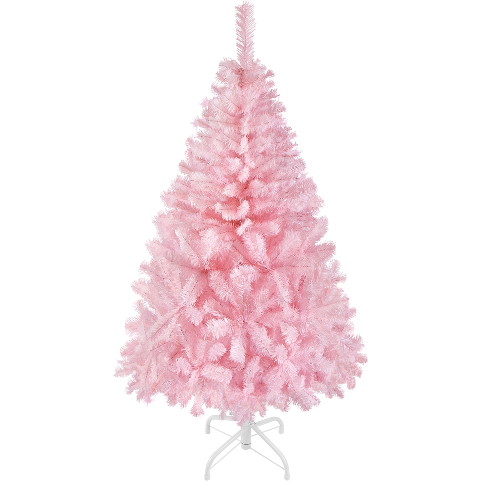 image 1 of Yaheetech 4ft Artificial Christmas Tree with Foldable Stand, 208 PVC Tips, Pink