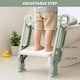 image 7 of Straame Toddler Toilet Ladder Seat- Portable Children Potty Training Chair (Green - White)