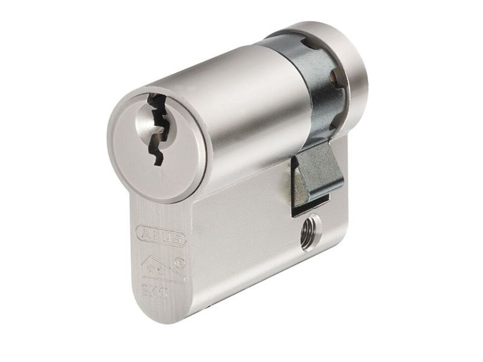 ABUS Mechanical - E60NP Euro Half Cylinder Nickel Pearl 10mm / 30mm Visi
