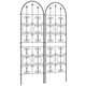 image 1 of Outsunny Set of 2 Metal Garden Trellis, Decorative Trellis Panels