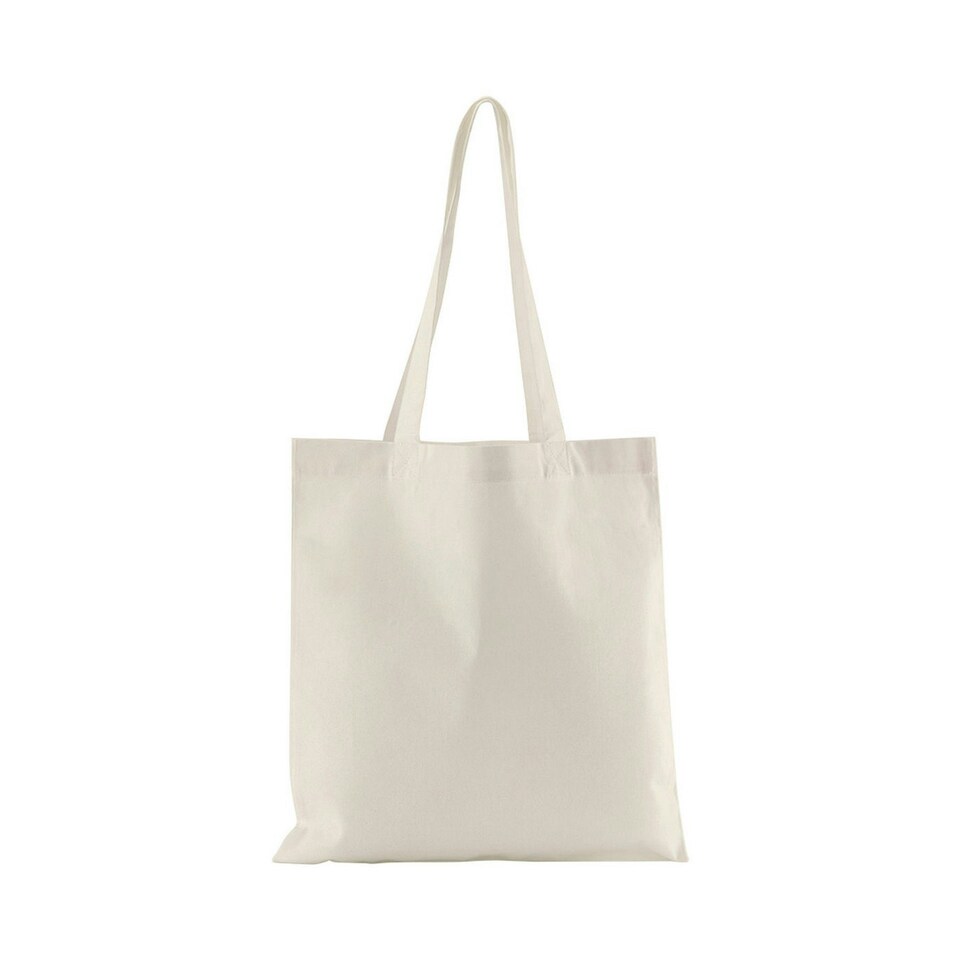 Westford Mill Plain Organic Cotton Tote Bag - Natural - One Size Cream