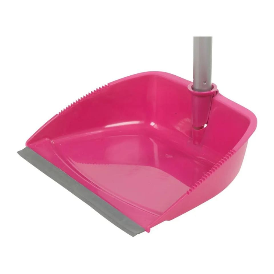 image 1 of Long Handled Dustpan & Soft Brush Set - 4 Colours | Purple | 1