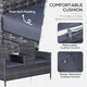 image 4 of Outsunny Rattan Chair Garden Furniture Patio Companion Love Seat Table Grey 