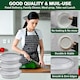 image 5 of 16oz Round White Plastic Meal Prep Containers With Lid BPA Free Food Storage Box