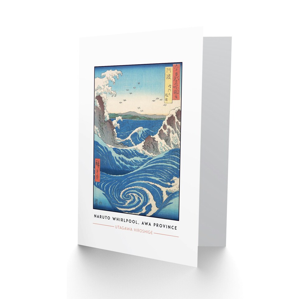 image 1 of Utagawa Hiroshige Art Card Naruto Whirlpool Awa Province