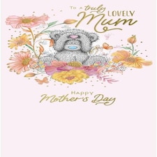 Bear Holding Heart Lovely Mum Mother's Day Card