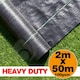 image 4 of 2m X 50m Ground Cover Fabric Landscape Garden Weed Control Membrane Heavy Duty