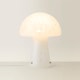 image 4 of ValueLights Beau White Confetti Glass Mushroom Table Lamp | White