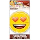 image 1 of Heart Eyes Emoji Round Foil Balloon 18"