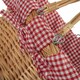 image 9 of Medium Swing Handle Shopping Basket with Lining Red | Red and White Check | M