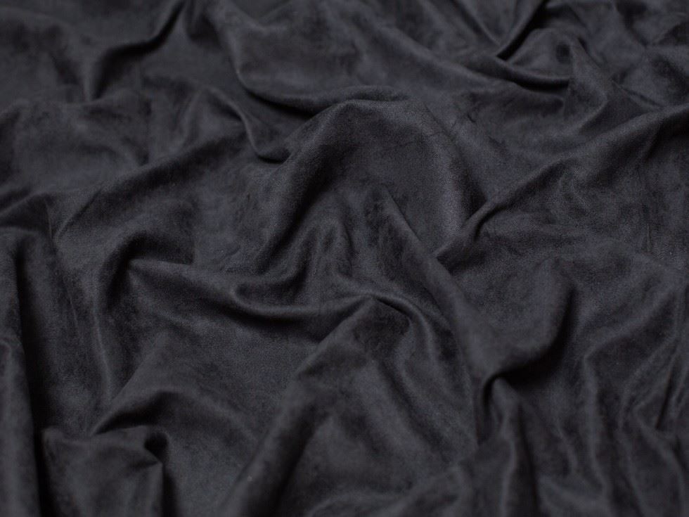 Minerva Core Range Black Soft Faux Suede Fabric for Dressmaking, 150cm / 59" Wide - per metre
