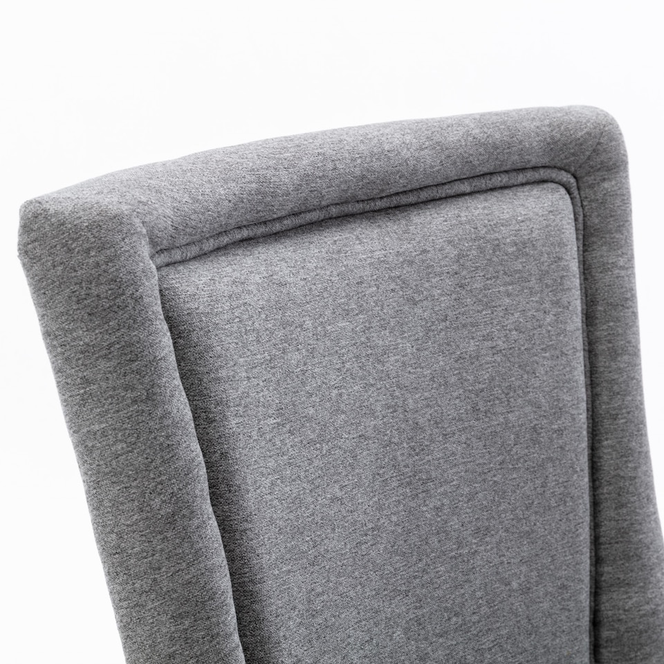 image 1 of Bewley Set of 4 Vintage Upholstered Dining Chairs with Wood Legs