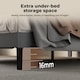 image 4 of Levede King Bed Frame Upholstered Linen Fabric Soft Foam Headboard Wooden Grey | Grey | Grey
