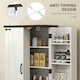 image 6 of HOMCOM Kitchen Cupboard Pantry Cabinet with Adjustable Shelves White