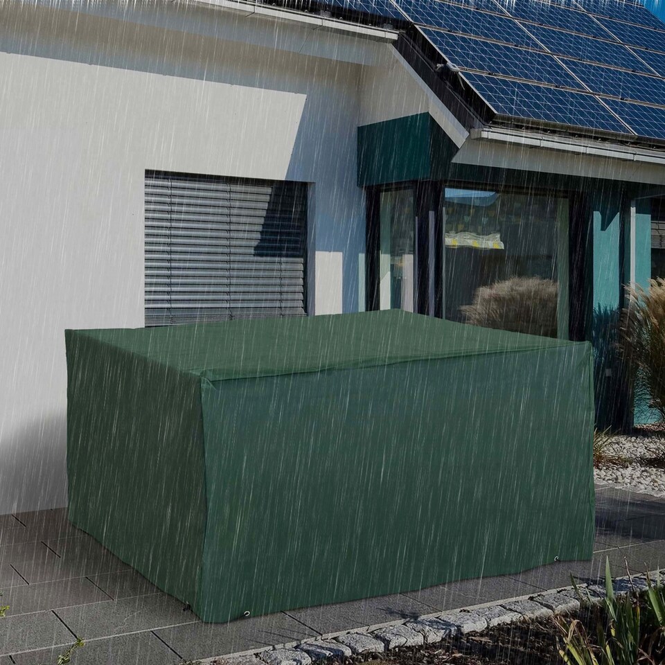 image 1 of Outsunny 135x135x75cm UV Rain Protective Cover For Garden Patio Wicker Rattan | Green | green