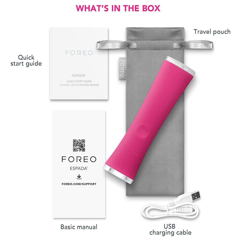 image 1 of FOREO Espada Pro-level Acne Treatment Device for Dry Skin, Magenta