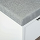 image 7 of HOMCOM Shoe Storage Cabinet Bench w/ Cushion Adjustable Shelves White White
