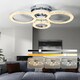 image 2 of HOMCOM LED Ceiling Light, Modern 4 Rings Ceiling Lamp with Wall Switch Control, 40W 4350lm Flush Mount Ceiling Light with 3500K/4500K/6000K Colour Temperatures for Living Room, Bedroom, Silver Tone | Silver