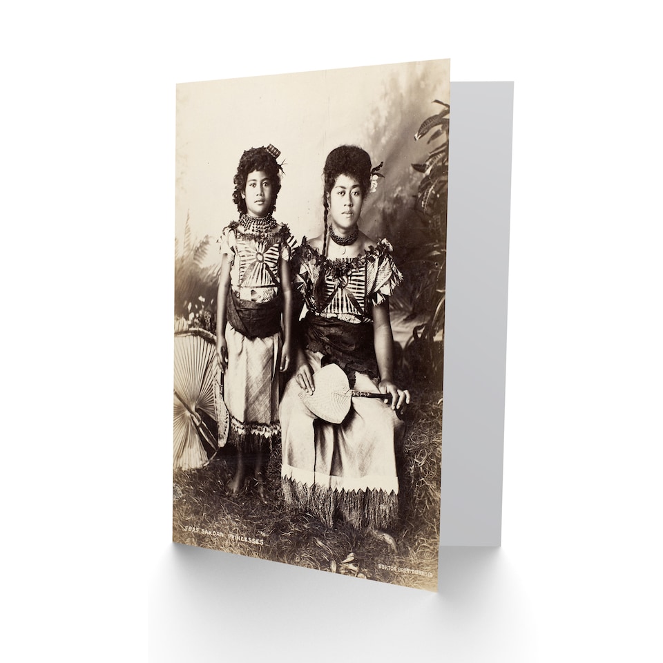image 1 of Burton Brothers Photograph of Samoan Princesses Art Greeting Card