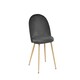 image 1 of Venice Dining Chair (Pack of2) - Velvet - L55 x W51 x H78 cm - Grey Grey