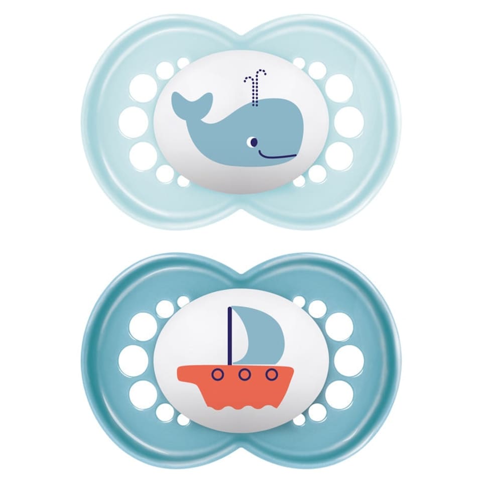 image 1 of MAM Original Soother Blue Cute 18-36m 2Pk