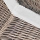 image 2 of 36cm Taupe Wash Finish Storage Wicker Hamper Basket | Grey | Grey | XL