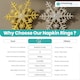 image 4 of 1pc Snowflake Napkin Rings, Napkin Holder with Diamante Rhinestone