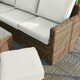 image 5 of Luxury Rattan 5 Seater Sofa Set with Coffee Table and Footstools in Natural