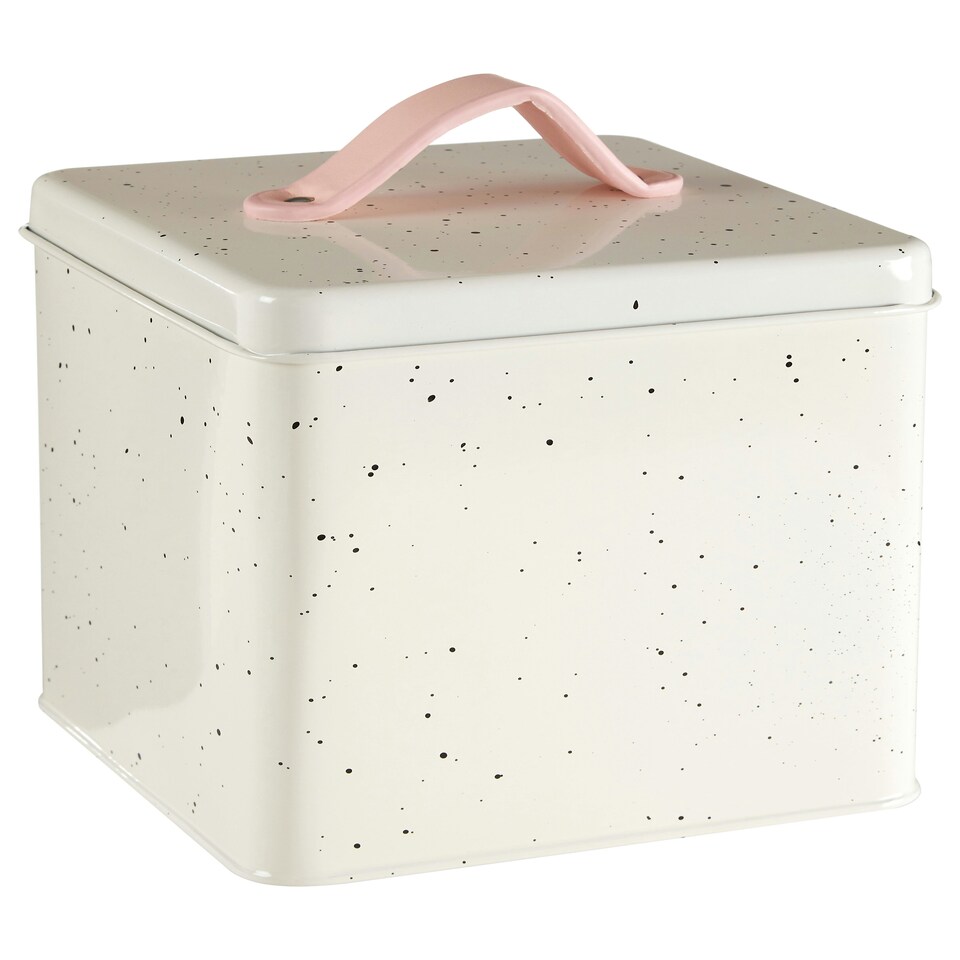 image 1 of Interiors by Premier Large Storage Canister, Charming Ceramic Jar With Heart Motif And Airtight Lid, Ideal For Tea, Coffee,