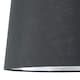 image 3 of First Choice Lighting Zoey Grey with Silver Inner 28cm Easy Fit Pendant or Lamp Shade Grey | Chrome