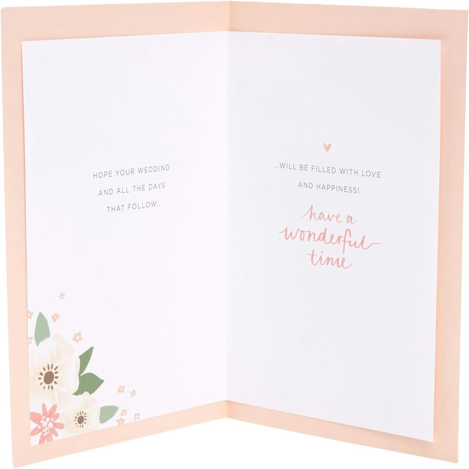 image 1 of Floral Heart Design or A Special Couple Wedding Congratulations Card