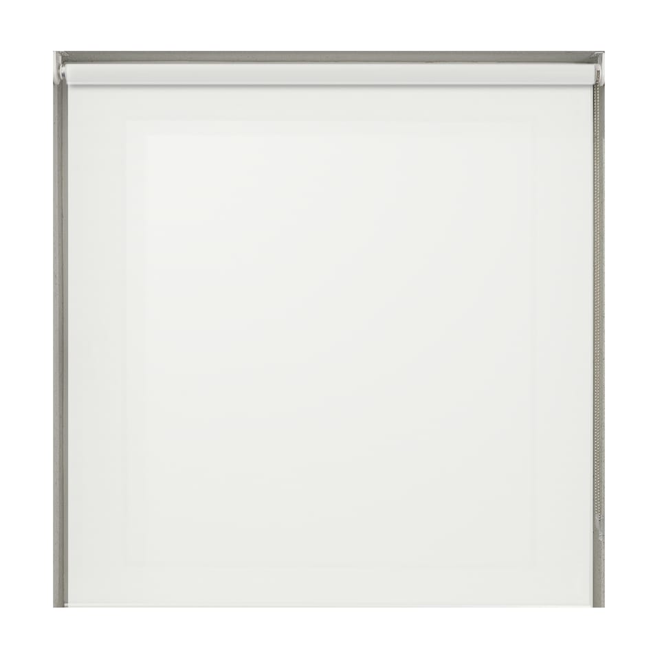 image 1 of 50cm White Plain Straight Edge Daylight Roller Blind | White | White