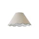 image 1 of ValueLights Florie Natural Large Taper Lamp Shade Scallop Green Trim & Bulb | Green